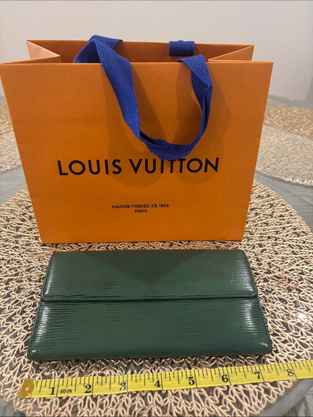 Louis Vuitton Dark Green Epi Leather Long Wallet-Sarah style